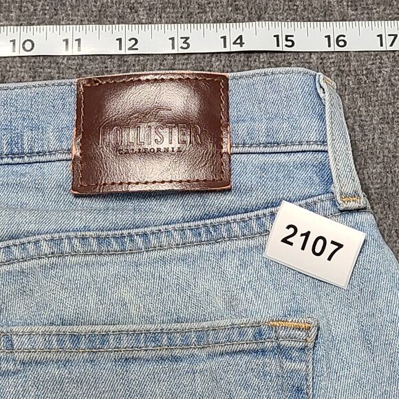 Hollister Mens Jeans 29x30 Blue Slim Straight Epic Flex Distressed Denim Pants - Picture 10 of 10